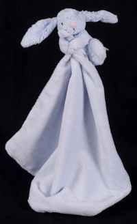 Jelly Cat Bashful Bunny Rabbit Blue Soother Blankie Plush Lovey Baby Toy